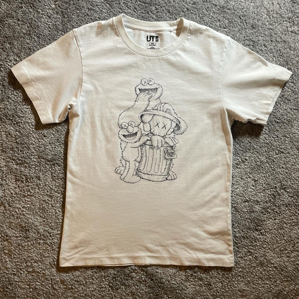 KAWS Sesame Street Collaboration Tee in White